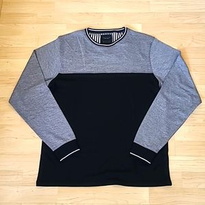 Denim & Flower Black and Gray Long Sleeves Shirt Size XL